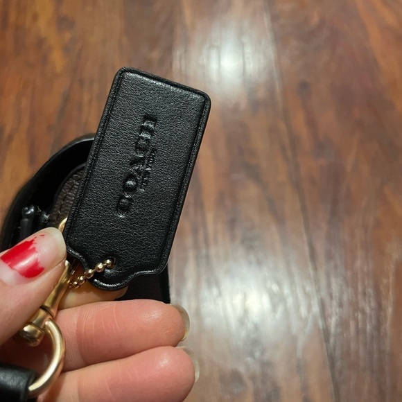 Coach Georgie Saddle bag—a small purse. Black and brown, classic C coach… - Picture 9 of 13